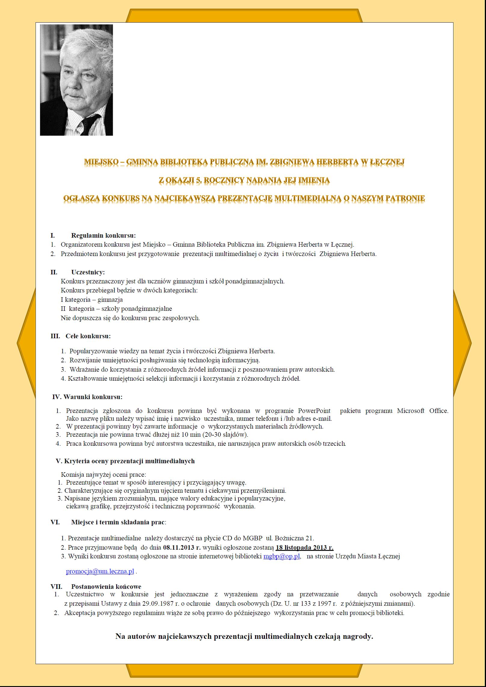 plakat pr. herbert